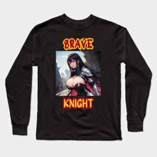 Brave Knight Anime Girl Long Sleeve T-Shirt